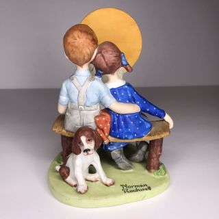 The 12 Norman Rockwell Porcelain Figurines Young Love 1980 Danbury