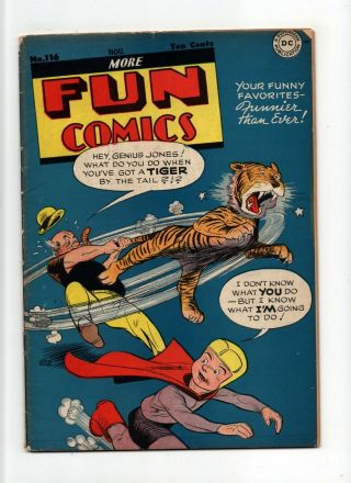 More Fun Comics 116 Vintage Dc Comic Genius Jones Funny Laugh Golden Age 10c