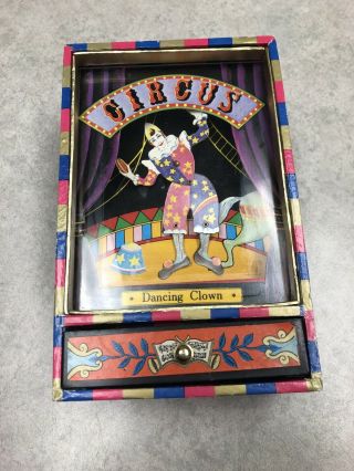 Vintage Dancing Circus Clown Wind Up Music Box Musical Jewelry Box Koji Murai 2