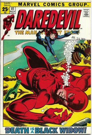 Daredevil 81 Comic Book (marvel,  1971)