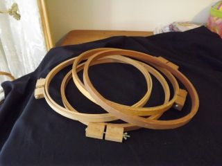 Large Vintage Wooden Embroidery Hoops 14 " 3 Available