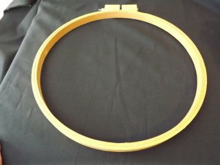large vintage WOODEN EMBROIDERY HOOPS 14 