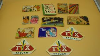 13 Vintage Advertising Sewing Needles Packs Trojan Happy Home Atomic Safeway 