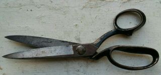 Vintage Wiss Inlaid 20 Shears Scissors,  Steel Forged Made In Usa,  Large 10 1/4 "