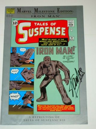 Marvel Milestone Edition Tales Of Suspense 39 Signed By Stan Lee 1st Iron Man