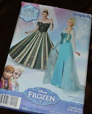Simplicity Frozen Costume Pattern 1215 Size R5 14 16 18 20 22 Elsa Anna