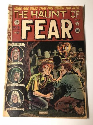Haunt Of Fear 9 Golden Age Ec Comic Rare Pre - Code Horror (fr 1.  0) Classic Cvr