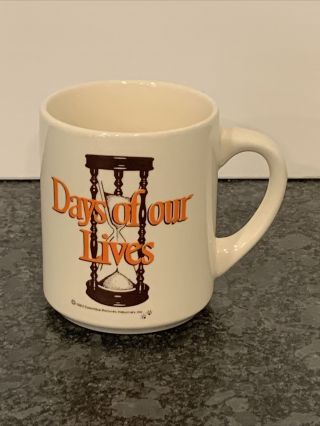 Vintage 1983 Days Of Our Lives Tv Soap Opera Hourglass Logo Coffee Mug