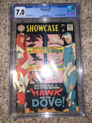 Showcase 75 Cgc 7.  0 | Dc 1968 | Origin & 1st App Hawk & Dove - Hank & Don Hall