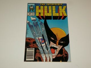 The Incredible Hulk 340 Newsstand Classic Wolverine Mcfarlane Cover Key