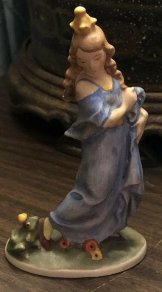 Friedel Porcelain Figurine Princess And The Frog Germany Us Zone Rare Vintage