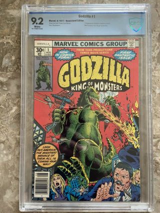 Cbcs 9.  2 Godzilla King Of The Monsters 1 August 1977 Newsstand White Pages