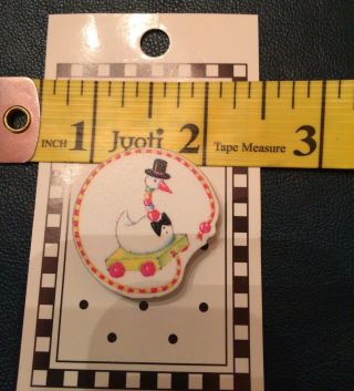 Mary Engelbreit Button on Card,  Duck or Goose Pull Toy - TOO CUTE;) 2