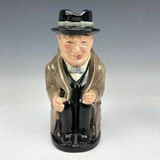 Retired Royal Doulton England Winston Churchill Large Character Toby Jug Mug Bmb