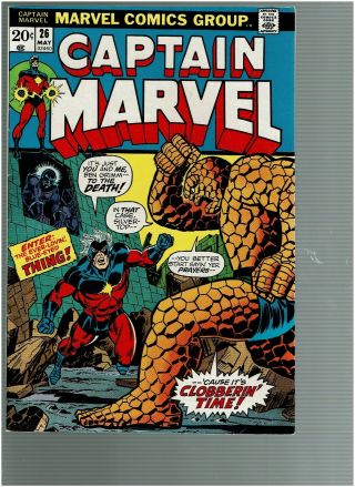 Captain Marvel 26 1st Thanos Cover Starlin Story And Art Vf,