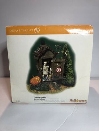 Dept 56 Halloween Haunted Outhouse Lighted 56.  53068,  Great,