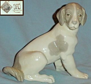 Nao By Lladro Porcelain Sitting Dog Figurine 57 Retired English Pointer Puppy