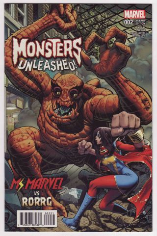 Monsters Unleashed 2 Art Adams 1:100 Variant Kamala Khan Ms Marvel Nm