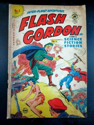 Flash Gordon Comics 2,  1950 Harvey,  G,  2.  0,  Sci - Fi,  Scarce Issue,  Alex Raymond