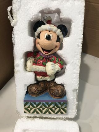 Jim Shore Disney Traditions Santa Mickey Mouse 4041806 Enesco Christmas 6.  5 " T