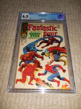 1968 Marvel Fantastic Four 73 Cgc 6.  5 Spiderman