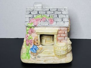 Vintage Schmid Beatrix Potter Ceramic Music Box Figurine