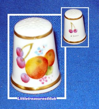 Royal Worcester Still Life Handpainted By J Owen Thimble.