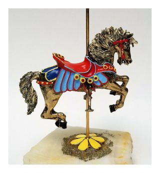 Signed 1979 Ron Lee Creative Concept Carousel Horse Figurine Sculpture