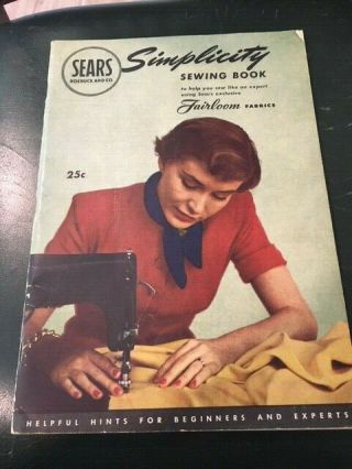 Vintage Sears Roebuck & Co.  Simplicity Sewing Book 1949