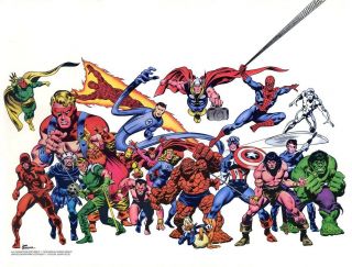 Art Of John Buscema Marvel Art Promo Poster - 1978 - Cond &