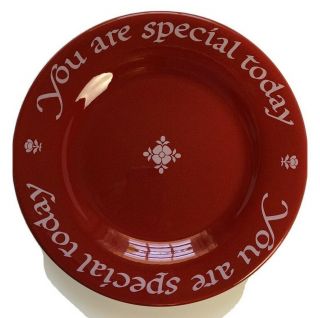 Vtg The Red Plate 1979 W.  Germany You Are Special Today 10.  5 " Gift