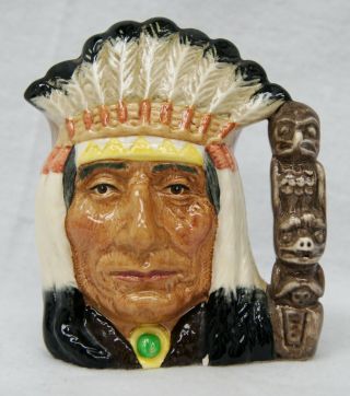 Vintage Royal Doulton 1966 Native American Indian Toby Jug B2227