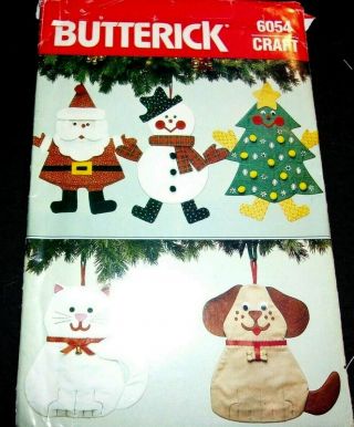 Butterick 6054 Vintage Christmas Package Stocking Uncut Oop