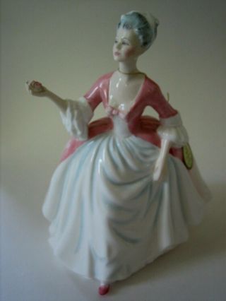 Royal Doulton England Nh3266 " Diana " Pretty Lady Figurine Rose Lady Peggy Davie