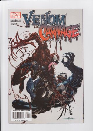 Venom Vs.  Carnage 1 - 4,  2004,  Marvel Comics,  1st Toxin,  Clayton Crain Full Set