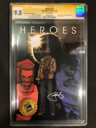 Heroes 3 Sdcc Michael Turner Variant Cgc Ss 9.  8 Signed By Peter Steigerwald
