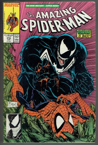Spider - Man 316 Vf - /7.  5 - Classic Mcfarlane Venom Cover