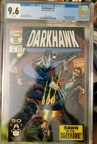 Darkhawk 1 Origin Chris Powell 1991 Warriors Avengers Defenders Cgc Nm,  9.  6
