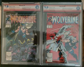 Wolverine 1 1988 Cbcs 7.  0,  2 9.  0 Signed By The Late Great Co - Creator Len Wein