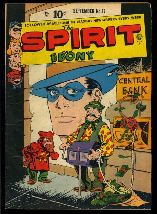 The Spirit 17 Will Eisner Cover Art Quality Superhero Crime Comic 1949 Gd - Vg