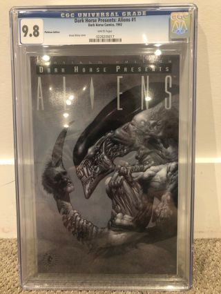 Dark Horse Presents: Alien 1 Cgc 9.  8 Platinum Edition