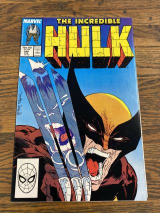The Incredible Hulk 340 (feb 1988,  Marvel) Fn/vf Mcfarlane Hulk V Wolverine Mp