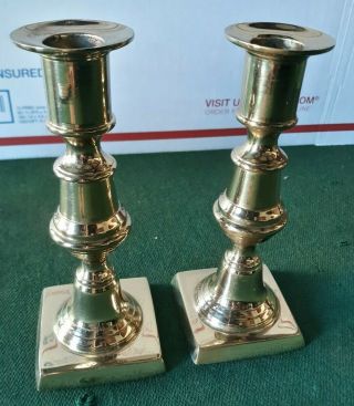 Pair (2) Virginia Metalcrafters Harvin Newport Brass Candlestick 3050 6 " Tall