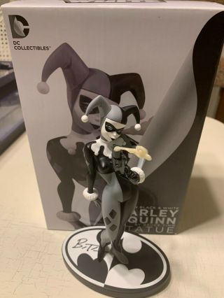 Dc Batman Black And White Statue - Harley Quinn By Bruce Timm - 1st Edition Signed