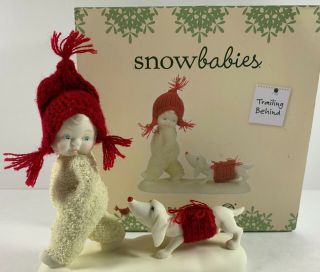 Snow Babies Trailing Behind Figurine Department 56