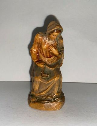 Anri Kuolt Wood Carving Figurine Mother Mary Madonna Nativity Italy Aa N521 Qq