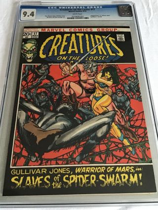 Creatures On The Loose 17 Cgc 9.  4 White Pages “lt Gullivar Jones” Picture Frame