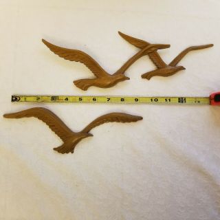 Vintage 1981 Homco Plastic Seagulls Birds Art Wall Mcm Looks Like Wood