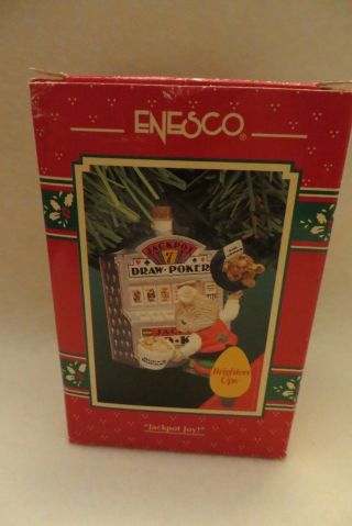 Jackpot Joy 1995 Enesco Casino Christmas Series 7 Ornament 132896 - Mib