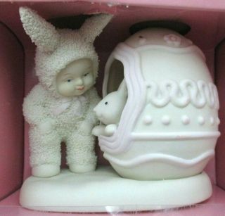 Snowbunnies Dept 56 Can You Come Out And Play? Vintage 1999 Easter Figurine Box